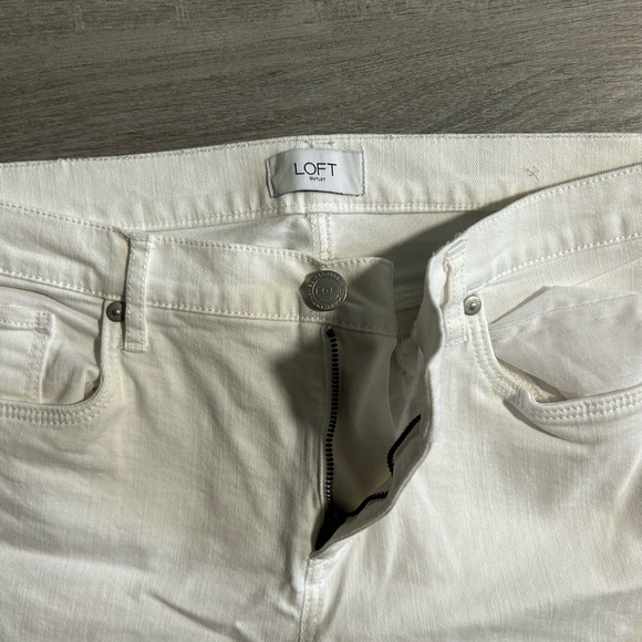 Loft Outlet White Skinny Ankle Jeans - Picture 2 of 4